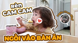 7 Ngày rèn Cam Cam ngồi nghiêm túc vào bàn ăn cùng bố mẹ Vlog 212.
