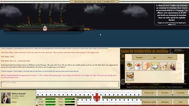 🔴 Britannic Voyage RPG 2025 ( Episode 08 ) - Un Dîner Eclaire Sur Le HMHS Britannic À Naples