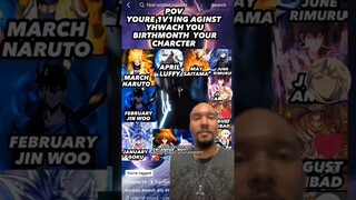 Your #anime/#manga birth month #vs #yhwach #naruto #bleach #onepiece #dbz #opm #blackclover #shorts