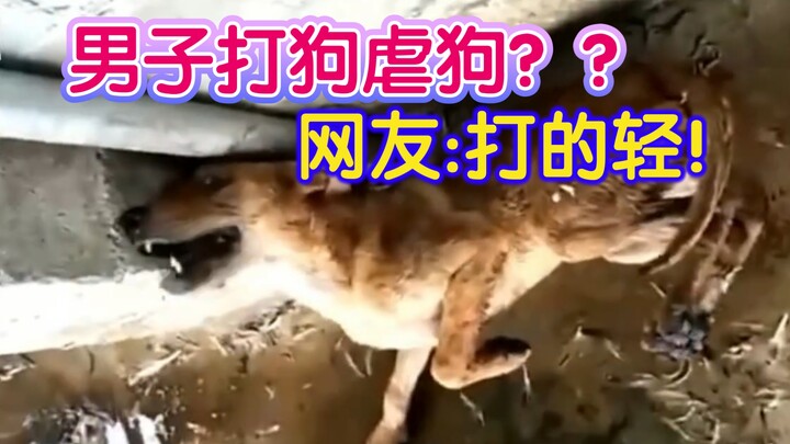 رجل يضرب كلبه بعنف ولا أحد يعتقد أنه يعذب الكلب. معلق على الإنترنت: الضرب خفيف جدًا!