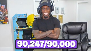 Kai Cenat Hits 90,000 Subscribers On Twitch..