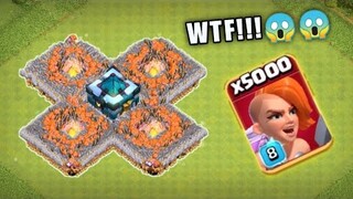 5000 SUPER VALKYRIE ATTACK IN CLASH OF CLANS | WTF!!!😱😱😱 COC PRIVATE SERVER