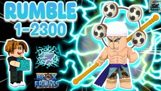 Noob to Max Level 1-2300 using Awakened Rumble +PoleV2 in Bloxfruits