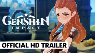 Gensin Impact Aloy Character Breakdown Trailer (Horizon Zero Dawn Crossover)