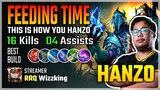 Feeding Time! Hanzo Best Build 2020 Gameplay by RRQ Wizzking | Diamond Giveaway | Mobile Legends