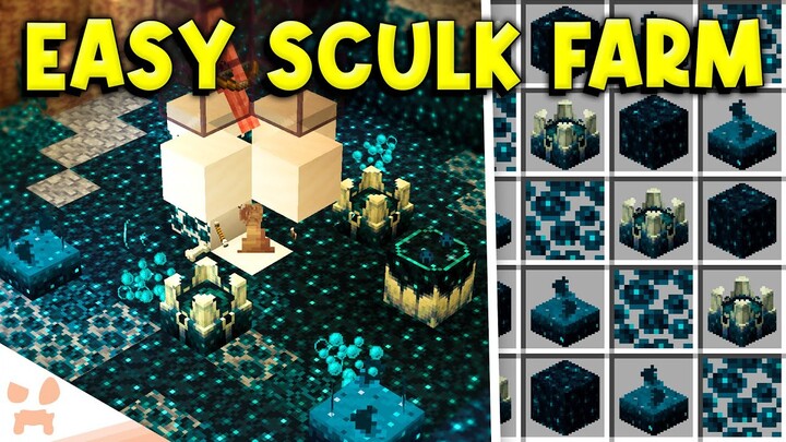 MINECRAFT SCULK XP + BLOCK FARM TUTORIAL - Automatic + Efficient