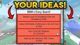 (PART 2) BBM quest be like... but your ideas! | bee swarm simulator