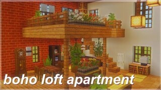 [Minecraft] Boho Loft Apartment | aesthetic tutorial 🌷