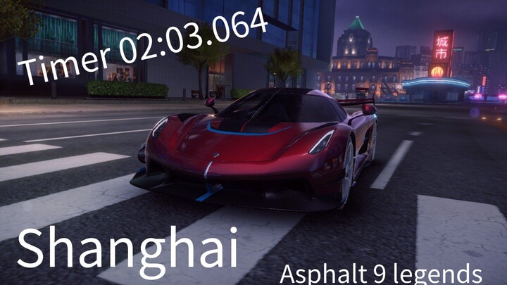 Asphalt 9 legends-shanghai time 02:03.064-Koenigsegg jesko gameplay