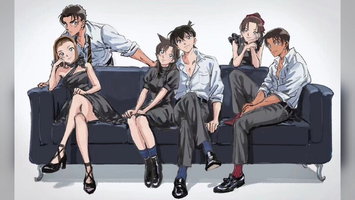 The three official matches of Conan (see Miss Sonoko's domineering sitting posture)