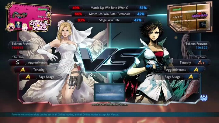 Tekken 7 - Nina (Onyxe Blade) Versus Asuka (Chenez79)