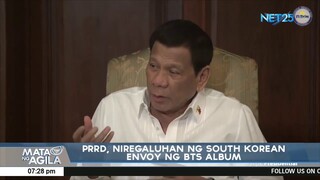 PRRD, niregaluhan ng South Korean envoy ng BTS Album