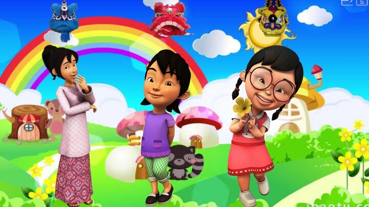 kak ros susanti dan mei mei jadi barongsai warna warni seru