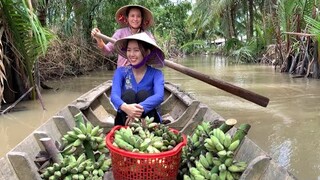 Thu Hoạch Chuối Trong Vườn Về Nấu Tặng Cho Bà Con Hàng Xóm | NĐMT#156