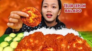 MUKBANG TELUR CEPLOK BALADO, TELUR CEPLOK TERENAK PEDAS NIKMAT | MUKBANG INDONESIA |