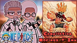 Marines + ( Imu ) React to Luffy / Joyboy || One piece || Gacha React Compilation