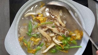 cháo bông bí.đậu đỏ.Món chay