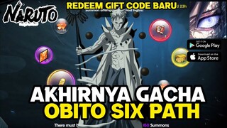 New Giftcode Dan Gacha Obito Six Path Sp Terkuat Di Naruto RASSENGAN RIVAL