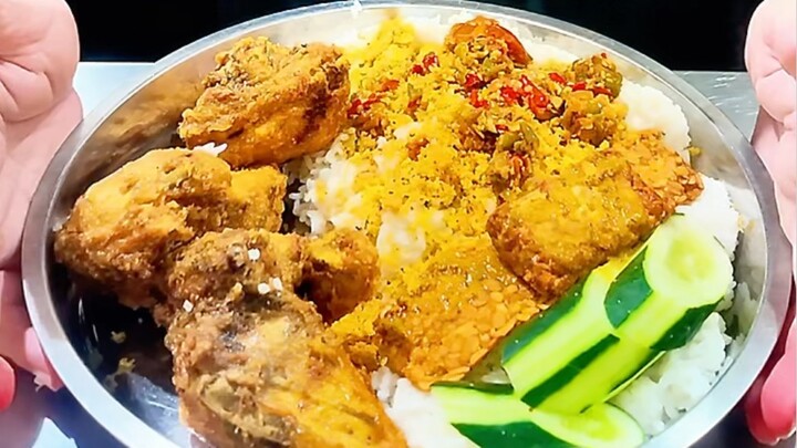 Mukbang AYAM KREMES PANJER di tengah malam
