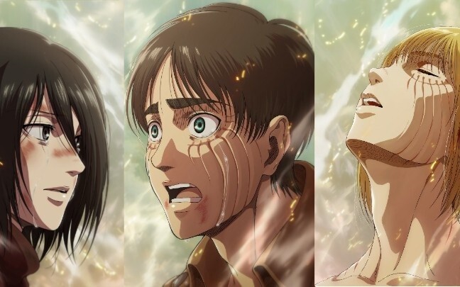 Burning mash-up of Attack on Titan