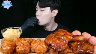 Gà cay BBQ và gà chiên phần 2 #mukbang