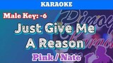 Just Give Me A Reason by Pink (Karaoke : Male Key : -6)