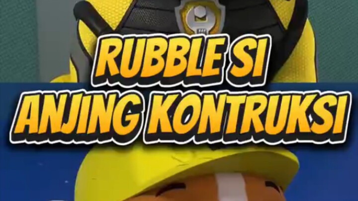 rubble si anjing kontruksi