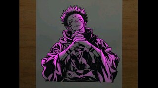 Gambar Ryomen Sukuna + Art Glow
