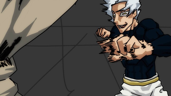 رسوم متحركة منزلية الصنع لمعجبي One Punch Man، يظهر فيها Garou
