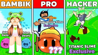 Bambik VS Pro VS Hacker W Slime Mine Simulator! (Roblox)