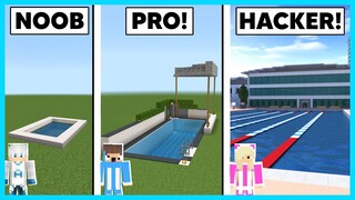 MIPAN & ZUZUZU Buat Kolam Renang NOOB VS PRO VS HACKER! CHALLANGE TERSERU Di Minecraft!