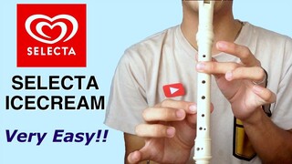 SELECTA ICECREAM SONG (Flute Recorder Tutorial) Cover with Letter notes Flute Recorder Notes