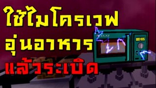 ใช้ไมโครเวฟอุ่นอาหารแล้วระเบิด