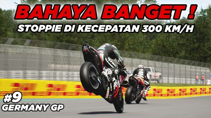 BAHAYA BANGET !! STOPPIE DI KECEPATAN 300 KM/JAM 🔥 MotoGP 22™ Career 9 Live Gameplay
