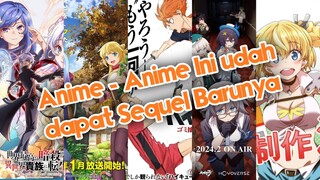 Inilah Anime - Anime terkenal yang baru Saja mendapatkan Update  Sequel Terbarunya