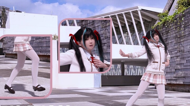 Let's try the white silk twin ponytails today☆