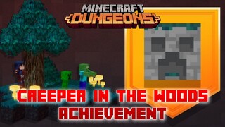 Creeper In The Woods Achievement, Minecraft Dungeons