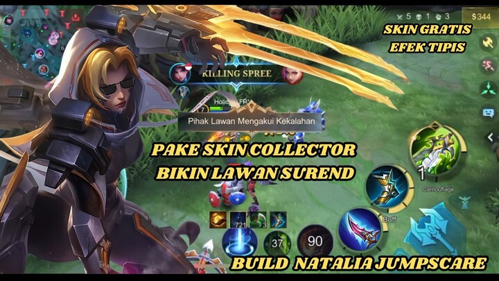 REVIEW SKIN COLLECTOR !!! GAMEPLAY NATALIA SKIN WARRIORESS PARAGON BIKIN LAWAN L