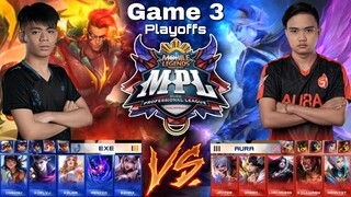 Lower Bracket Finals Game 3! AURA vs EXE [Bo5] | (FILIPINO) MPL-PH S7 Playoffs Day 5 | MLBB