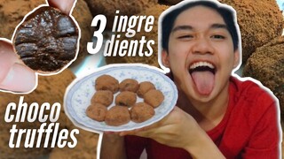 3 INGREDIENTS CHOCOLATE TRUFFLES! (SOBRANG DALI) | Marcus Chleone