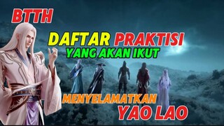 Daftar praktisi yang akan menyelamatkan Yao Lao dari istana jiwa