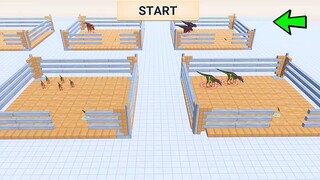 Battle with 17 Dinosaurs. Animal Revolt Battle Simulator ARBS