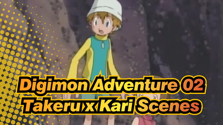 [Digimon Adventure 02 / JPN Ver.] Takeru x Kari & Patamon x Gatomon Scenes