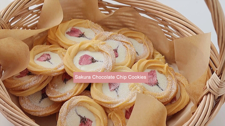 [Cara pembuatan] Kue kering sakura yang indah, harum dan mudah dibuat!