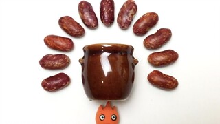 [Makanan animasi stop-motion] Silakan makan kacang merah