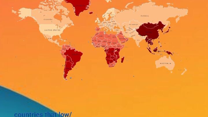 Countries that Low/high intolerance rate