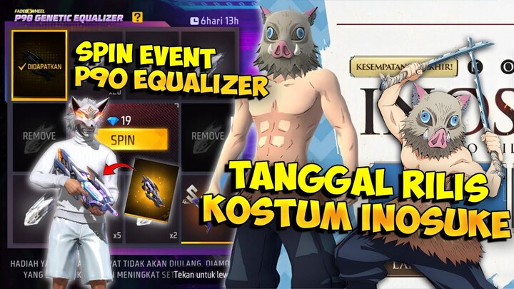 TANGGAL RILIS KOSTUM INOSUKE !! Spin Event P90 Genetic Equalizer Free Fire Terbaru