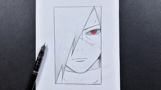 Anime sketch | how to draw madara uchiha step-by-step