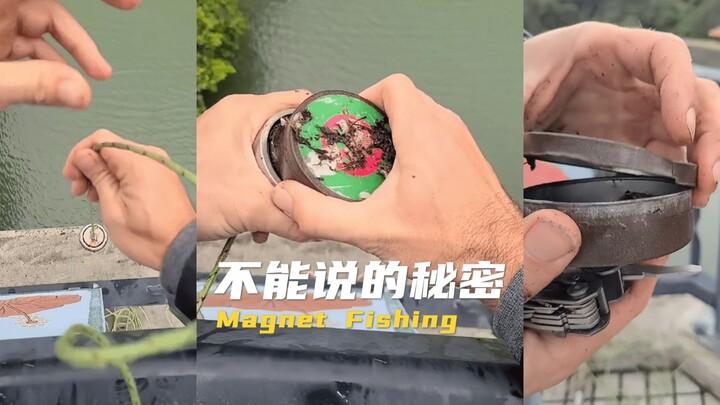 Menggunakan magnet, aku menemukan sebuah rahasia yang tak bisa diungkap di dasar sungai...