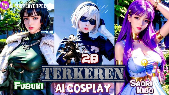 Inilah 3 AI Cosplay Anime Terkeren PART 2 😍 2B, Fubuki, Saori Kido, Keren Mana?